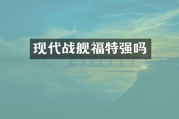 现代战舰福特强吗