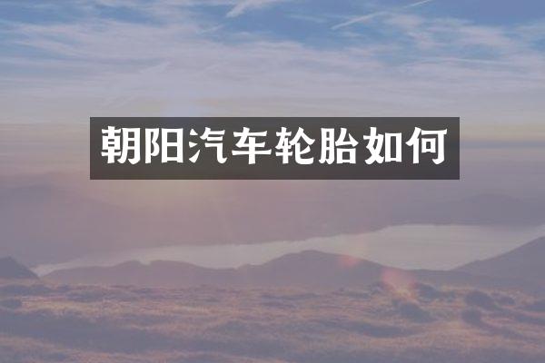 朝阳汽车轮胎如何