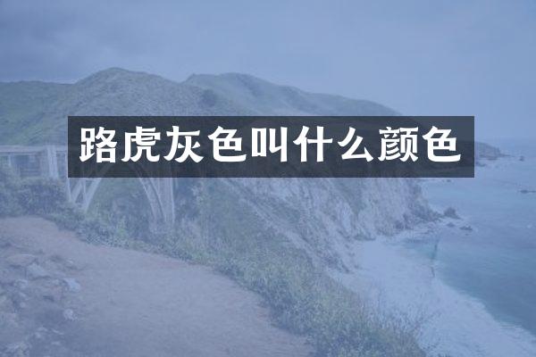 路虎灰色叫什么颜色