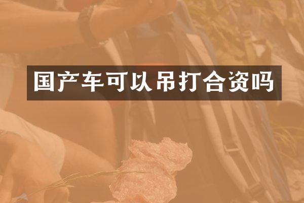 国产车可以吊打合资吗