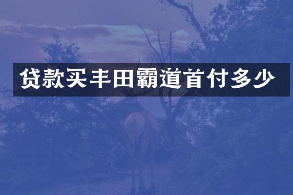 贷款买丰田霸道首付多少