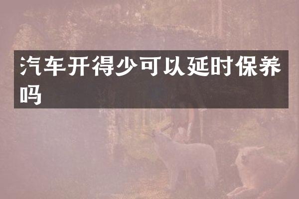 汽车开得少可以延时保养吗