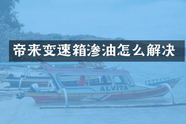 帝来变速箱渗油怎么解决