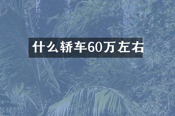什么轿车60万左右
