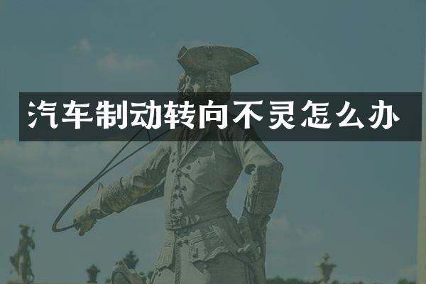 汽车制动转向不灵怎么办