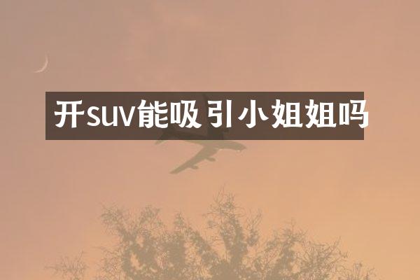 开suv能吸引小姐姐吗