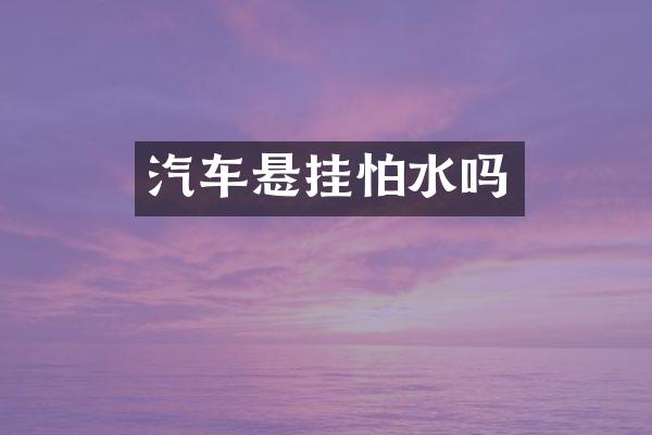 汽车悬挂怕水吗