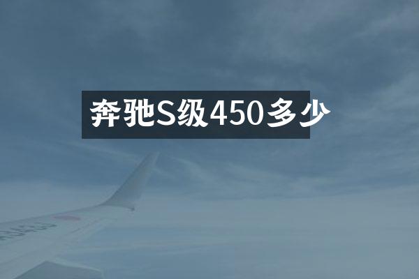 奔驰S级450多少