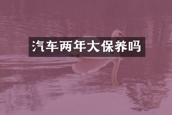 汽车两年大保养吗