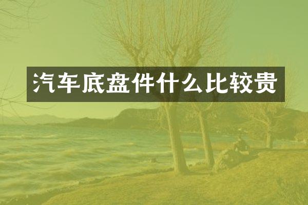 汽车底盘件什么比较贵