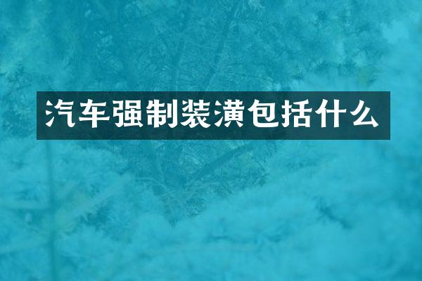 汽车强制装潢包括什么