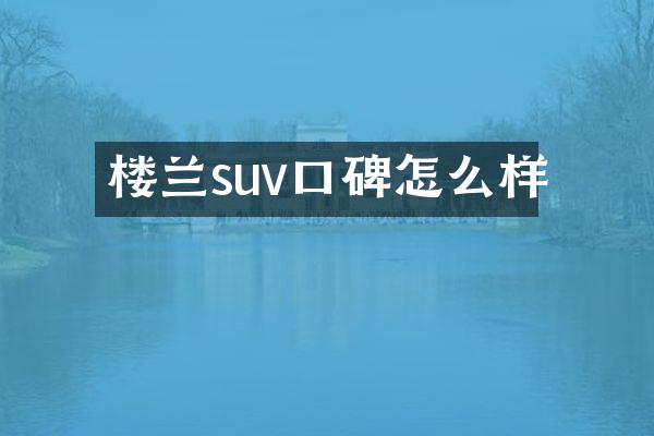 楼兰suv口碑怎么样
