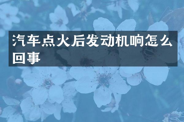 汽车点火后发动机响怎么回事
