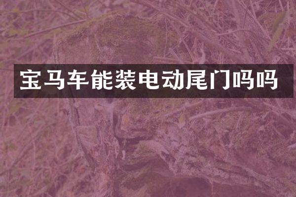 宝马车能装电动尾门吗吗