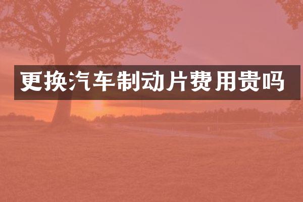 更换汽车制动片费用贵吗