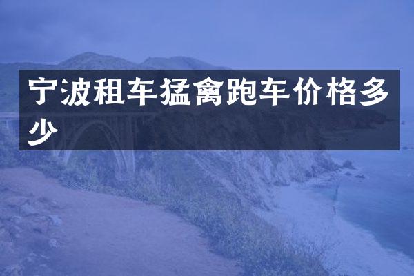 宁波租车猛禽跑车价格多少