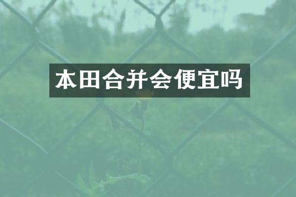 本田合并会便宜吗