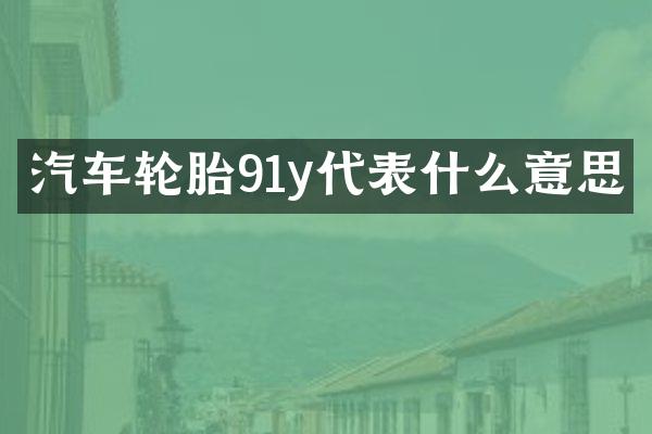 汽车轮胎91y代表什么意思