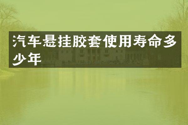 汽车悬挂胶套使用寿命多少年