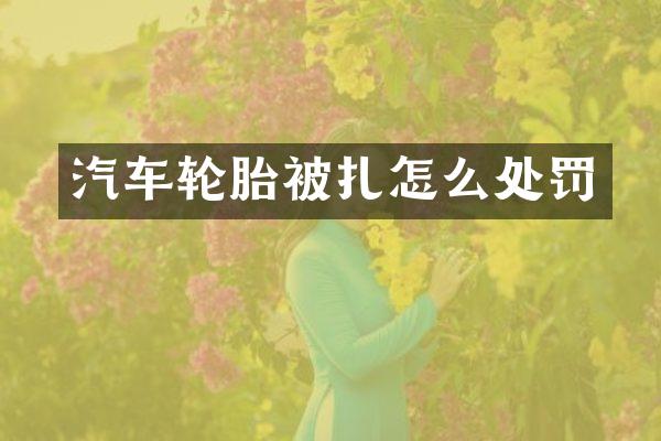 汽车轮胎被扎怎么处罚