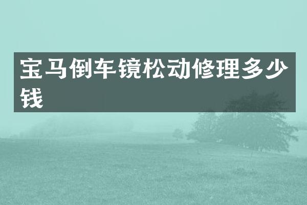 宝马倒车镜松动修理多少钱
