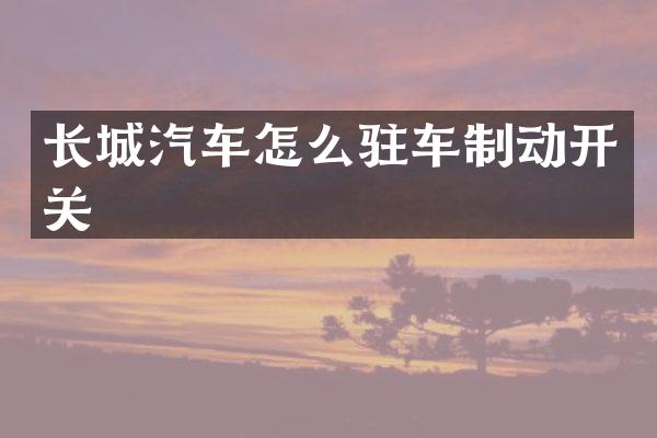 长城汽车怎么驻车制动开关
