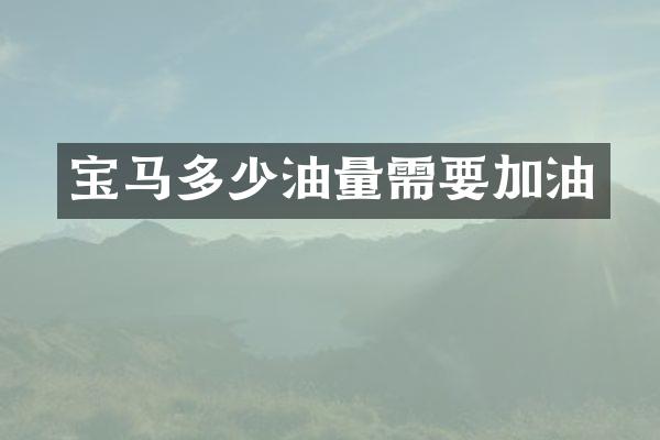 宝马多少油量需要加油