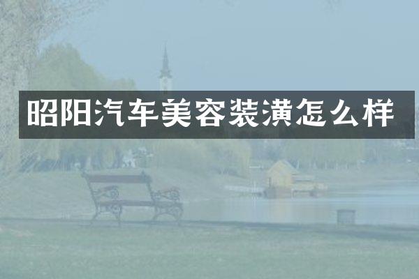 昭阳汽车美容装潢怎么样