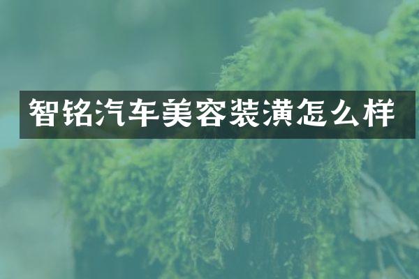 智铭汽车美容装潢怎么样