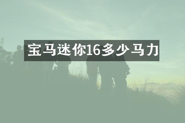 宝马迷你16多少马力