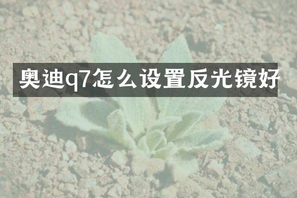 奥迪q7怎么设置反光镜好