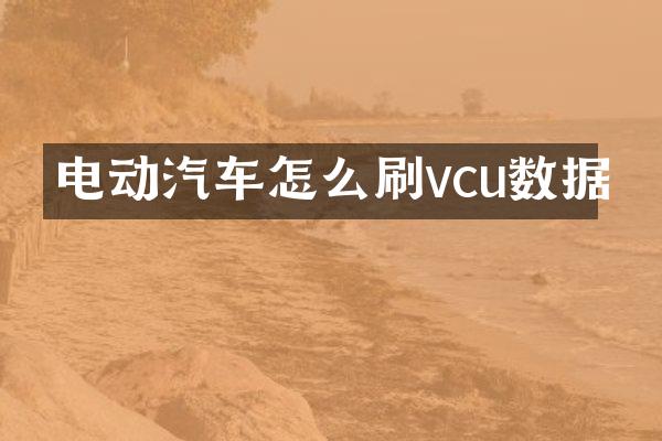 电动汽车怎么刷vcu数据