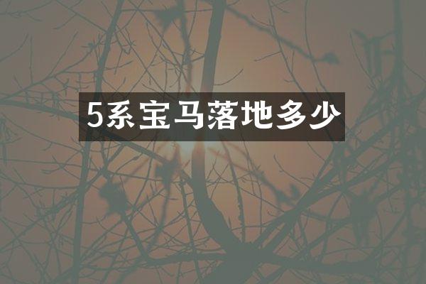 5系宝马落地多少