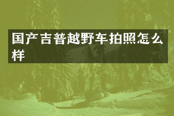国产吉普越野车拍照怎么样