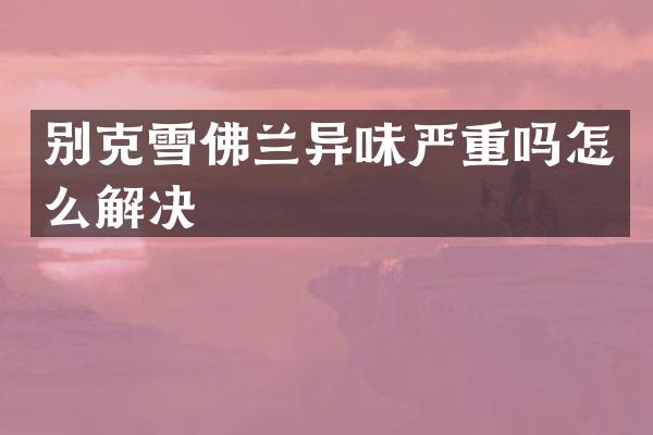 别克雪佛兰异味严重吗怎么解决