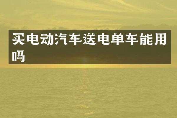 买电动汽车送电单车能用吗