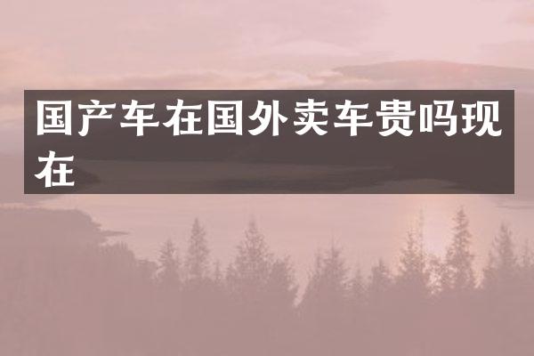 国产车在国外卖车贵吗现在