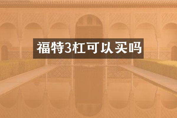 福特3杠可以买吗