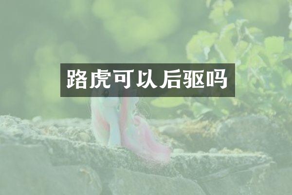路虎可以后驱吗