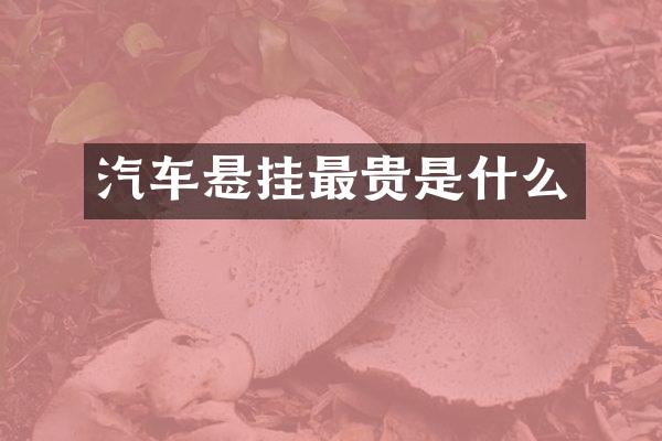 汽车悬挂最贵是什么