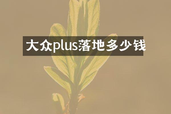 大众plus落地多少钱