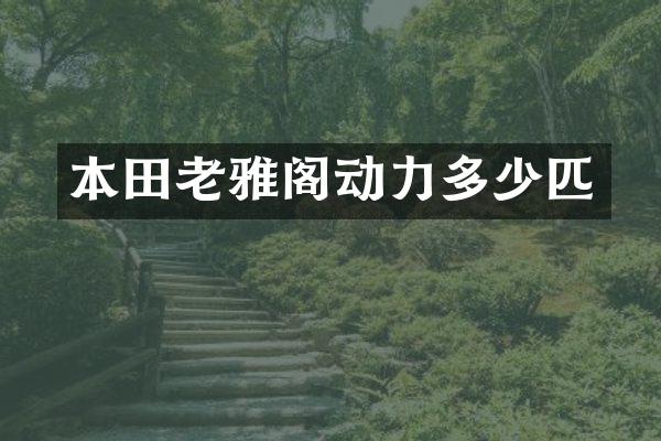 本田老雅阁动力多少匹