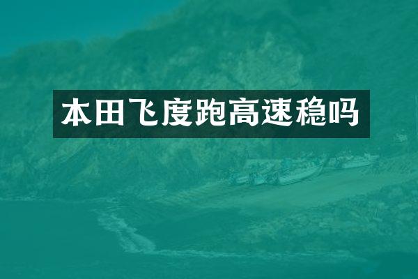 本田飞度跑高速稳吗