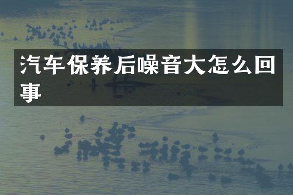 汽车保养后噪音大怎么回事