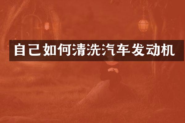 自己如何清洗汽车发动机