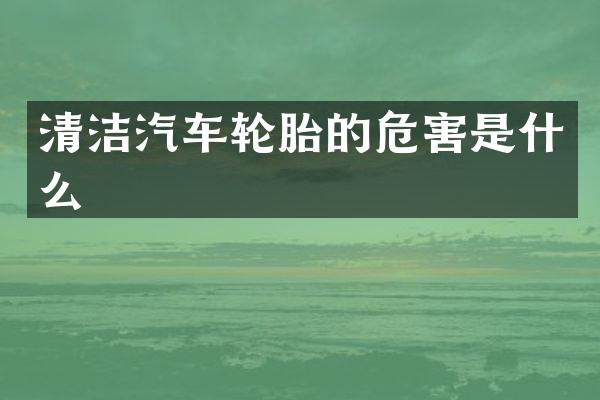 清洁汽车轮胎的危害是什么