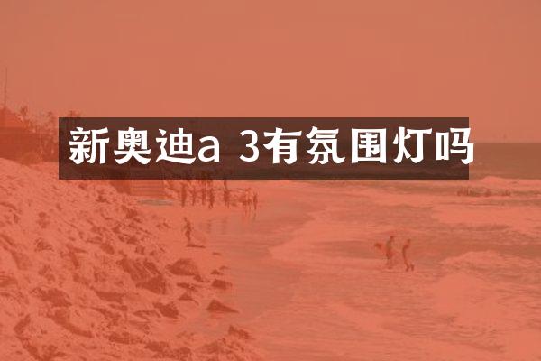 新奥迪a 3有氛围灯吗