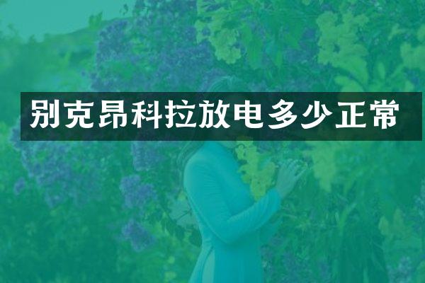 别克昂科拉放电多少正常