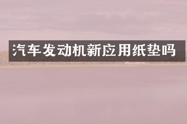 汽车发动机新应用纸垫吗