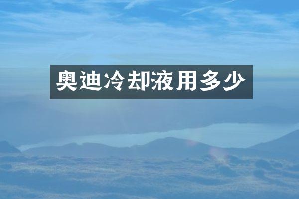 奥迪冷却液用多少